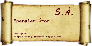 Spengler Áron névjegykártya